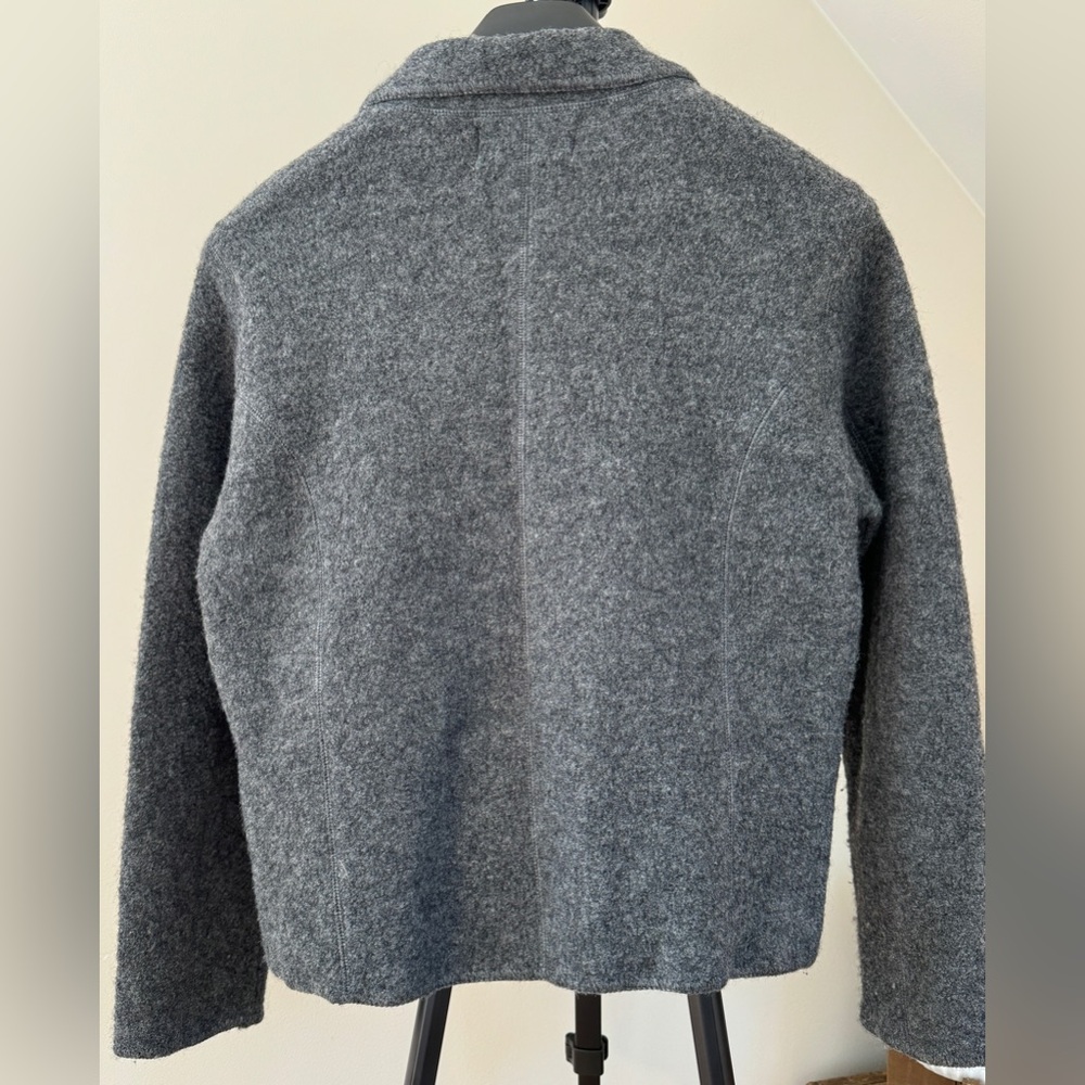 David Hollis Womens Bolero Jacket Size Medium Boiled Wool Grey - Picture 5 of 11
